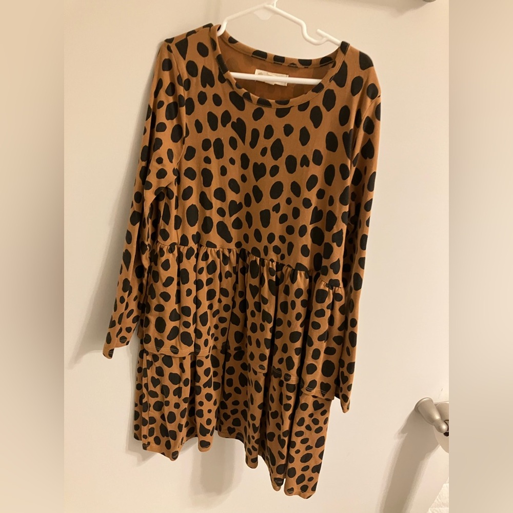 Tucker + Tate Brown Tan Long Sleeve Dress